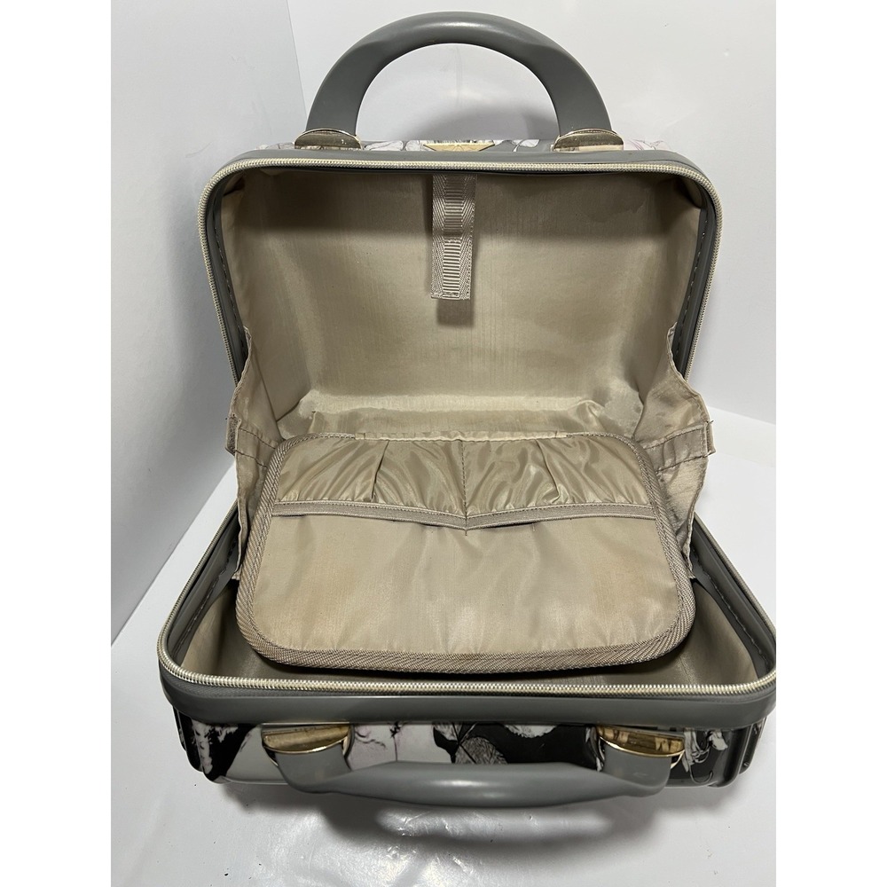 TRIFORCE Elite Silver Floral Hard Beauty Travel Case *No strap* - Picture 6 of 6